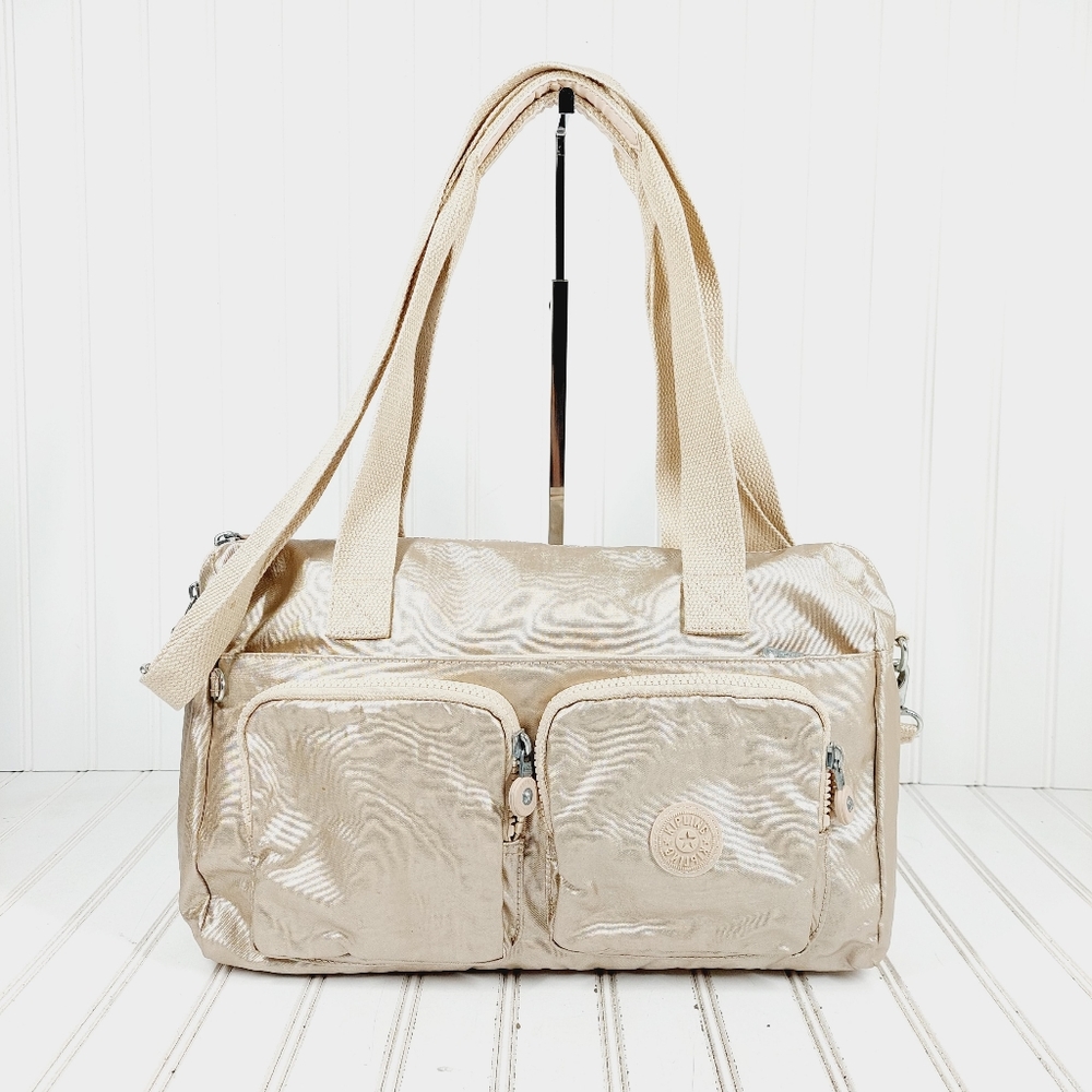 Kipling Cool Defea Metallic Multi Pockets Travel Shoulder Bag 0394